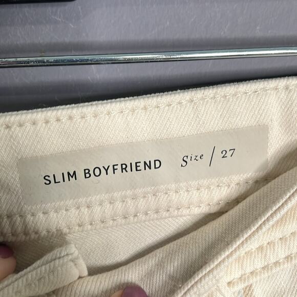 Anthropologie Pilcro Slim Boyfriend Blue and Tan Striped Shorts Size 27 - Picture 5 of 10